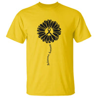 Melanoma Awareness Black Ribbon Flower T Shirt Skin Cancer Fighter Gift