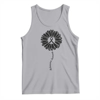 Melanoma Awareness Black Ribbon Flower Tank Top Skin Cancer Fighter Gift