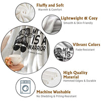 My Wife Is A Warrior Throw Blanket Melanoma Awareness Husband Gift