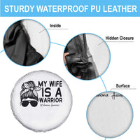 My Wife Is A Warrior Spare Tire Cover Melanoma Awareness Husband Gift