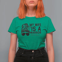 My Wife Is A Warrior T Shirt For Women Melanoma Awareness Husband Gift