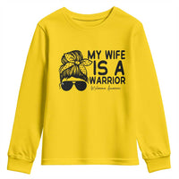 My Wife Is A Warrior Youth Sweatshirt Melanoma Awareness Husband Gift