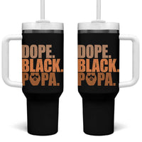 Dope Black Papa Tumbler With Handle Proud African American Fathers Day Gift