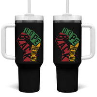 First Fathers Day Black Dad Tumbler With Handle New Dad Gift