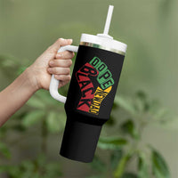 First Fathers Day Black Dad Tumbler With Handle New Dad Gift