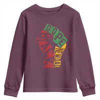 First Fathers Day Black Dad Youth Sweatshirt New Dad Gift