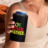 Dope Black Father 4 in 1 Can Cooler Tumbler Proud Black Father Gift
