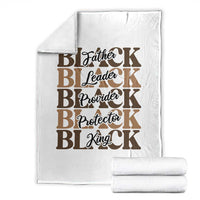 Father Leader Provider Protector King Throw Blanket Proud Black Dad Gift