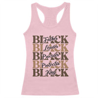 Father Leader Provider Protector King Racerback Tank Top Proud Black Dad Gift