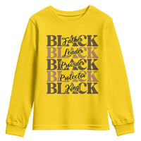 Father Leader Provider Protector King Youth Sweatshirt Proud Black Dad Gift