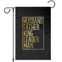 Husband Father King Leader Man Garden Flag Proud Black Dad Gift