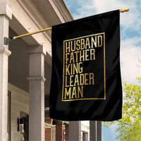 Husband Father King Leader Man Garden Flag Proud Black Dad Gift