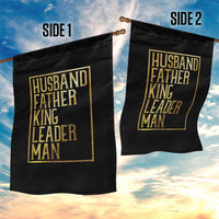 Husband Father King Leader Man Garden Flag Proud Black Dad Gift