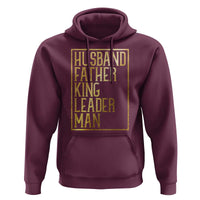 Husband Father King Leader Man Hoodie Proud Black Dad Gift