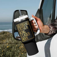 Husband Father King Leader Man Tumbler With Handle Proud Black Dad Gift