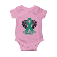 Liver Cancer Angel Warrior Wings Baby Onesie Green Ribbon Awareness Support Gift