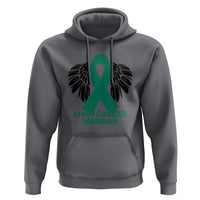 Liver Cancer Angel Warrior Wings Hoodie Green Ribbon Awareness Support Gift