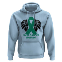 Liver Cancer Angel Warrior Wings Hoodie Green Ribbon Awareness Support Gift