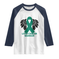 Liver Cancer Angel Warrior Wings Raglan Shirt Green Ribbon Awareness Support Gift