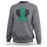 Liver Cancer Angel Warrior Wings Sweatshirt Green Ribbon Awareness Support Gift