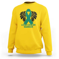 Liver Cancer Angel Warrior Wings Sweatshirt Green Ribbon Awareness Support Gift