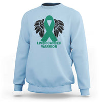Liver Cancer Angel Warrior Wings Sweatshirt Green Ribbon Awareness Support Gift