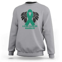 Liver Cancer Angel Warrior Wings Sweatshirt Green Ribbon Awareness Support Gift