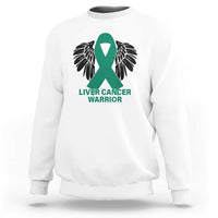 Liver Cancer Angel Warrior Wings Sweatshirt Green Ribbon Awareness Support Gift