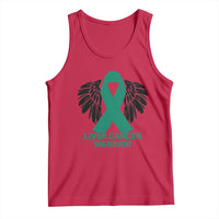 Liver Cancer Angel Warrior Wings Tank Top Green Ribbon Awareness Support Gift