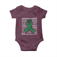 Liver Cancer Support Gift Baby Onesie Fearless Unbreakable Warrior Hope
