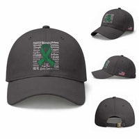 Liver Cancer Support Gift Baseball Cap Fearless Unbreakable Warrior Hope
