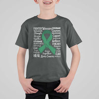 Liver Cancer Support Gift T Shirt For Kid Fearless Unbreakable Warrior Hope