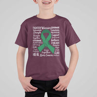 Liver Cancer Support Gift T Shirt For Kid Fearless Unbreakable Warrior Hope