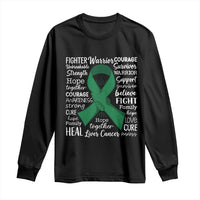 Liver Cancer Support Gift Long Sleeve Shirt Fearless Unbreakable Warrior Hope