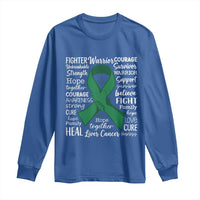 Liver Cancer Support Gift Long Sleeve Shirt Fearless Unbreakable Warrior Hope