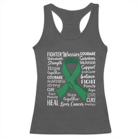Liver Cancer Support Gift Racerback Tank Top Fearless Unbreakable Warrior Hope