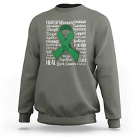 Liver Cancer Support Gift Sweatshirt Fearless Unbreakable Warrior Hope