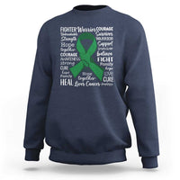 Liver Cancer Support Gift Sweatshirt Fearless Unbreakable Warrior Hope