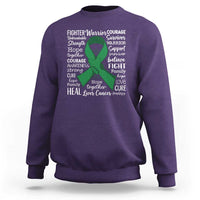 Liver Cancer Support Gift Sweatshirt Fearless Unbreakable Warrior Hope
