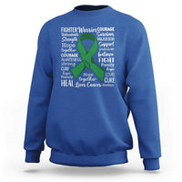 Liver Cancer Support Gift Sweatshirt Fearless Unbreakable Warrior Hope