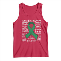 Liver Cancer Support Gift Tank Top Fearless Unbreakable Warrior Hope