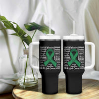 Liver Cancer Support Gift Tumbler With Handle Fearless Unbreakable Warrior Hope