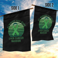 All Warriors Have Scars Liver Cancer Garden Flag Green Ribbon Survivor Fighter Gift