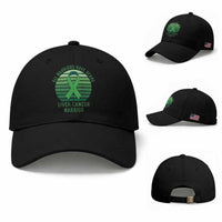 All Warriors Have Scars Liver Cancer Baseball Cap Green Ribbon Survivor Fighter Gift