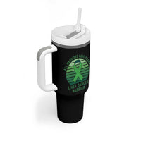 All Warriors Have Scars Liver Cancer Tumbler With Handle Green Ribbon Survivor Fighter Gift