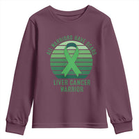 All Warriors Have Scars Liver Cancer Youth Sweatshirt Green Ribbon Survivor Fighter Gift