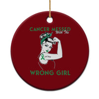 Liver Cancer Warrior Unbreakable Gift Ceramic Ornament Cancer Messed With The Wrong Girl