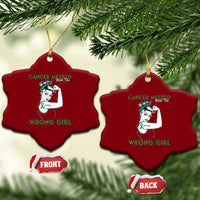 Liver Cancer Warrior Unbreakable Gift Ceramic Ornament Cancer Messed With The Wrong Girl