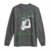 Liver Cancer Warrior Unbreakable Gift Long Sleeve Shirt Cancer Messed With The Wrong Girl
