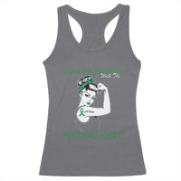 Liver Cancer Warrior Unbreakable Gift Racerback Tank Top Cancer Messed With The Wrong Girl